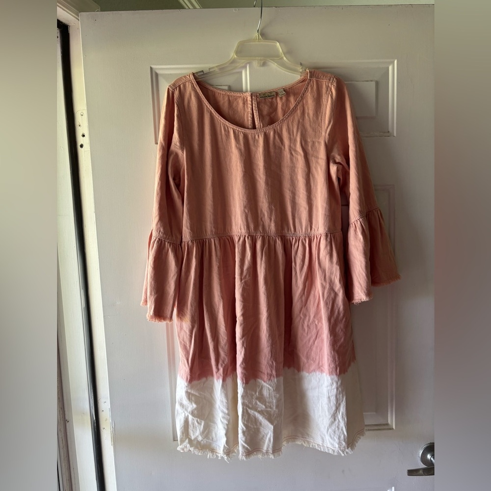 Anthropologie Brand Holding Horses Pink and White Dress